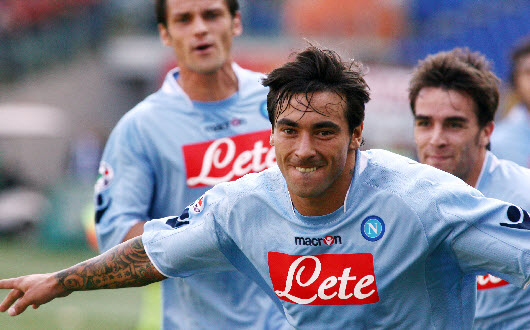 L'esultanza di Lavezzi