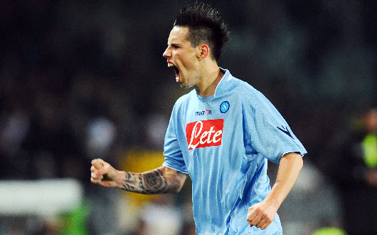 L'esultanza di Hamsik