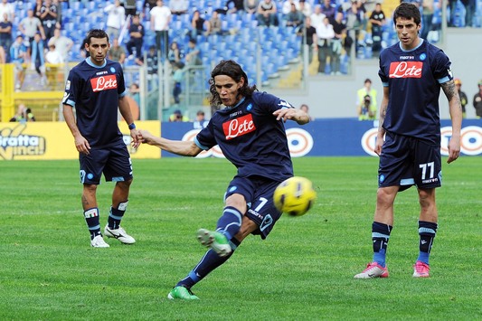 Cavani in azione