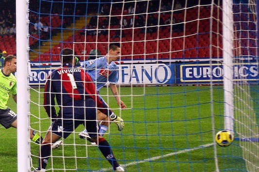 Il 3° gol (2° personale) ad opera di Hamsik