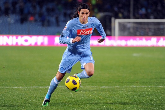 Cavani in azione