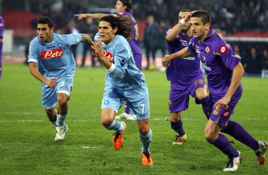 Cavani in azione