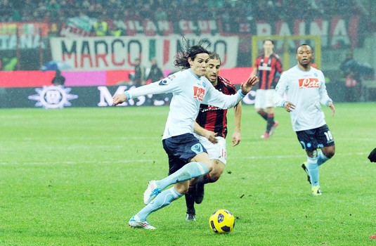 Cavani in azione