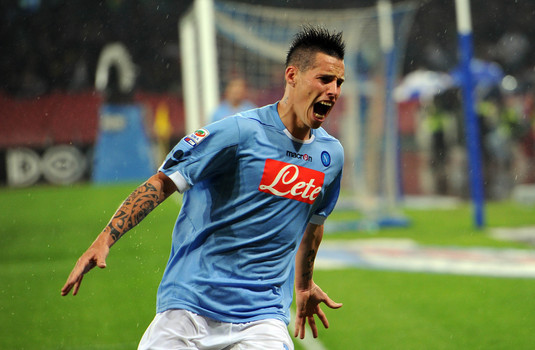 L'esultanza di Hamsik