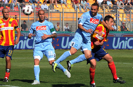 L'esultanza di Mascara dopo il gol del momentaneo pareggio