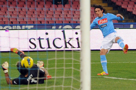 Il 1° gol di Cavani