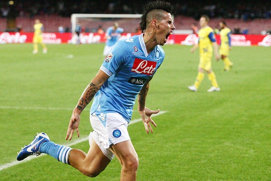 L'esultanza di Hamsik