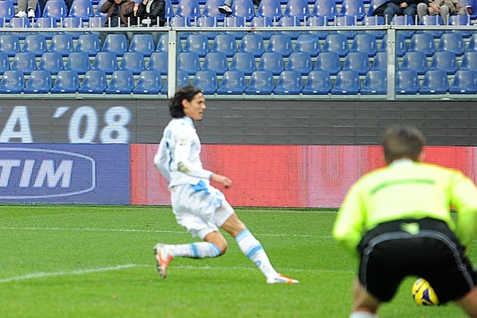 Il gol di Cavani del secondo pareggio