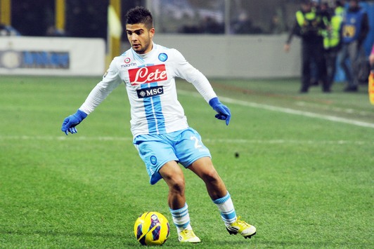 Insigne in azione.