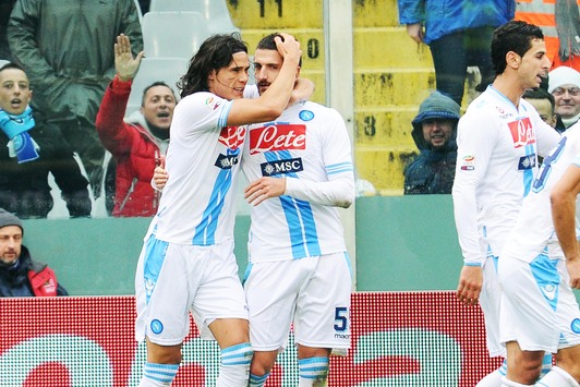L'esultanza degli azzurri