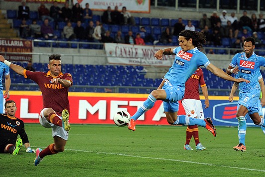 Il gol di Cavani