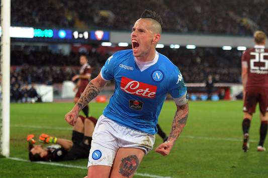 L'esultanza di Hamsik